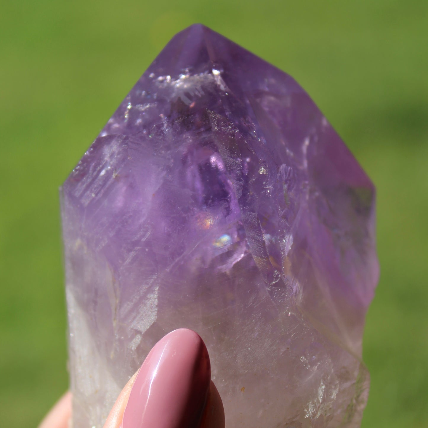 Amethyst Point - partially polished