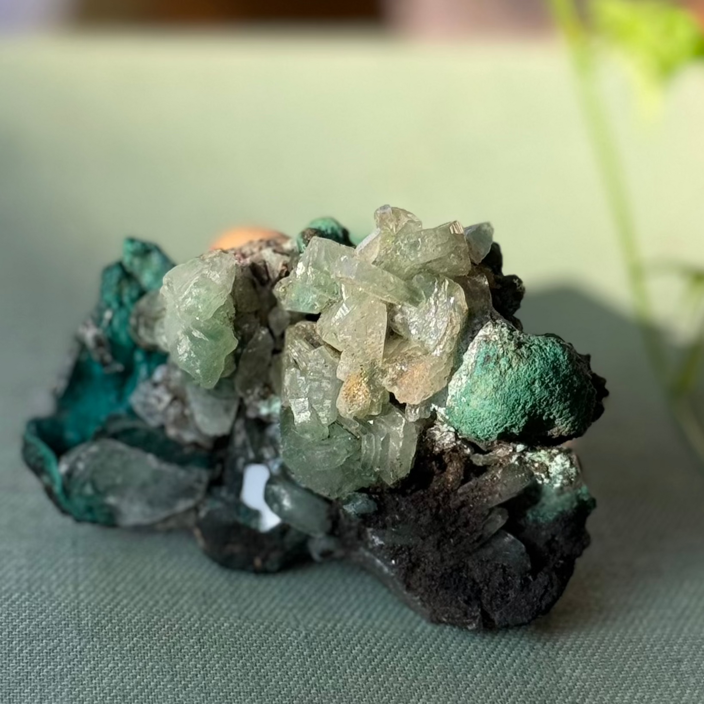 Small Barite with Chrysocolla and Malachite Specimen