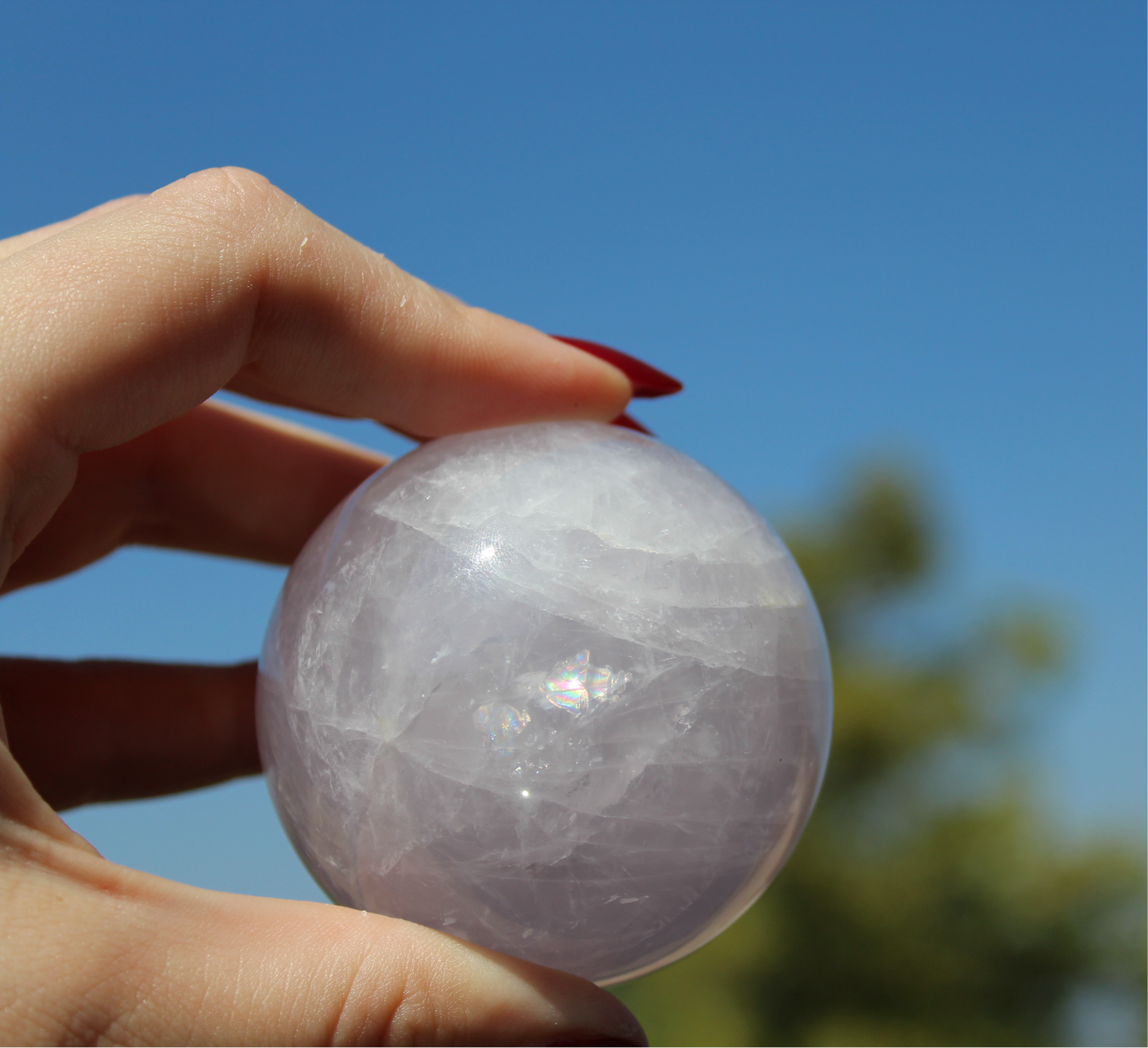 Blue Rose Quartz Sphere