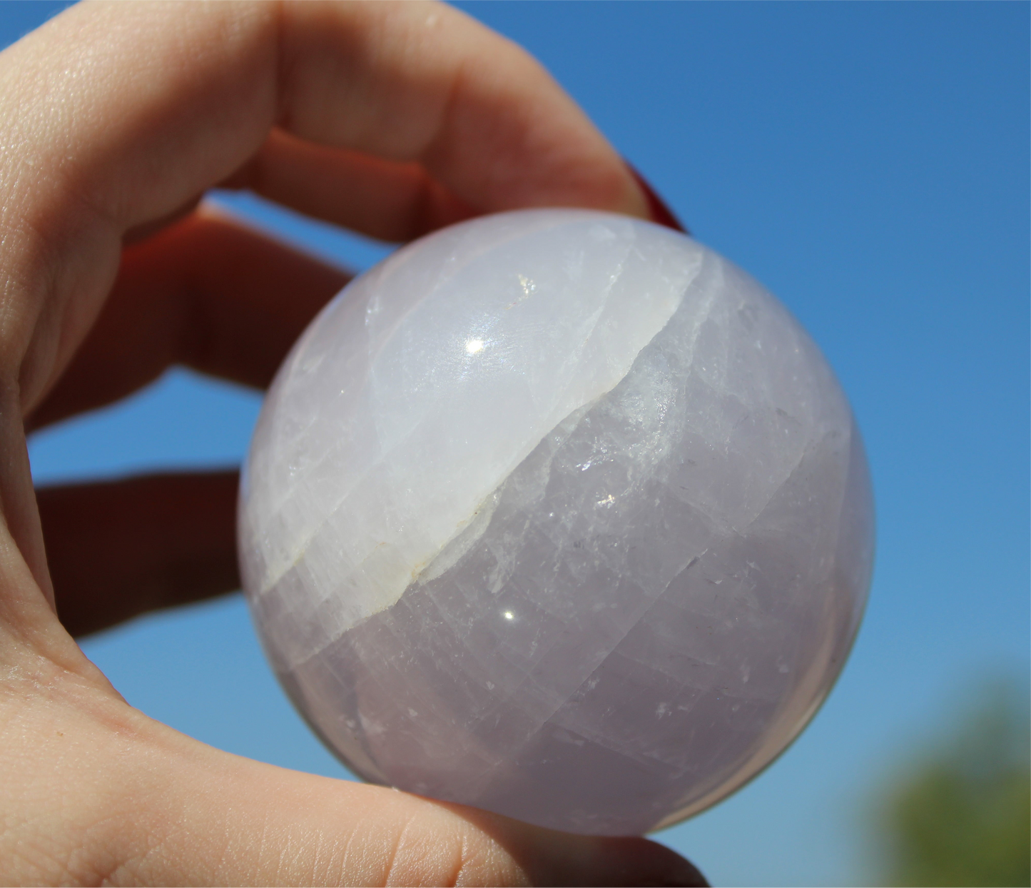 Blue Rose Quartz Sphere