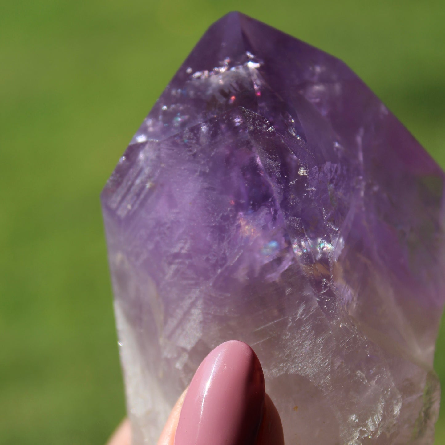 Amethyst Point - partially polished