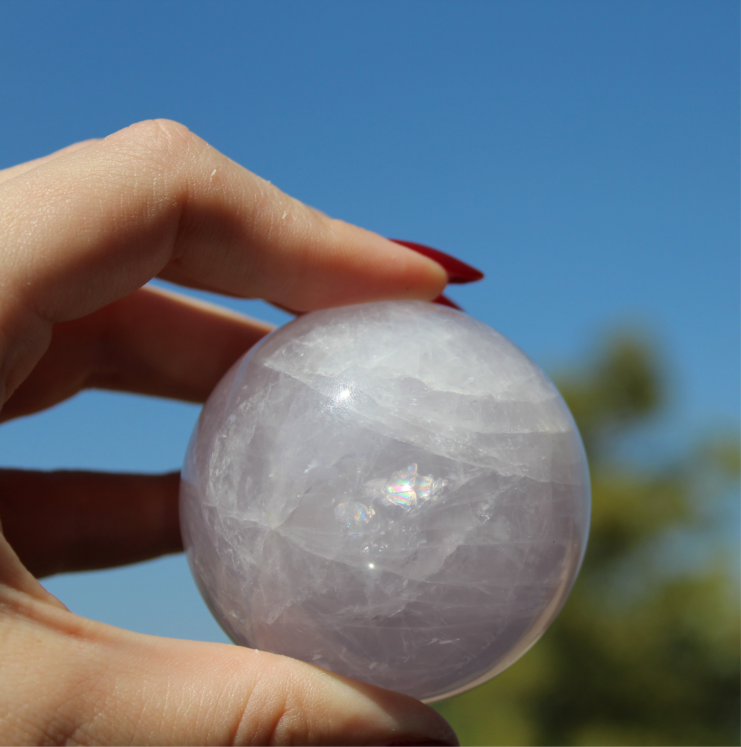 Blue Rose Quartz Sphere