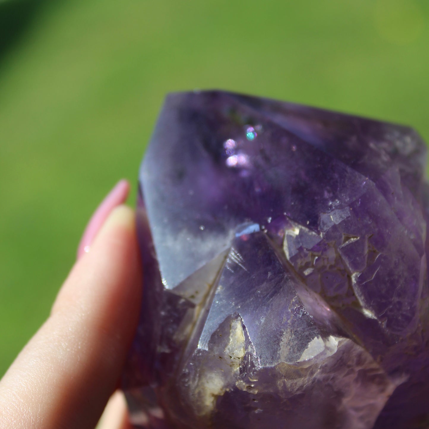 Amethyst Point - partially polished