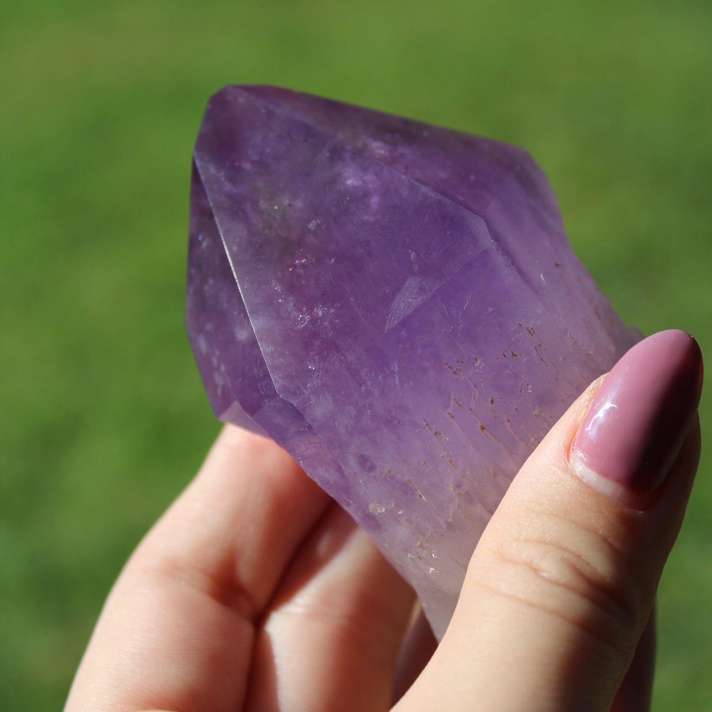 Amethyst Point - partially polished