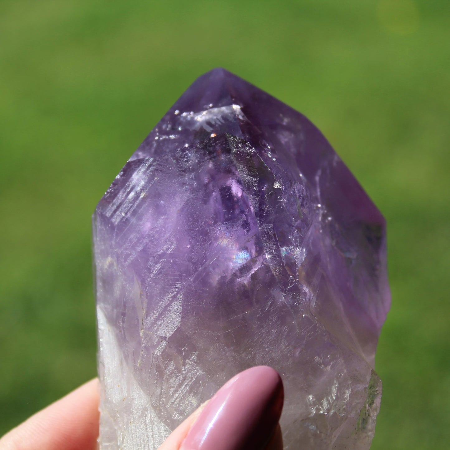 Amethyst Point - partially polished