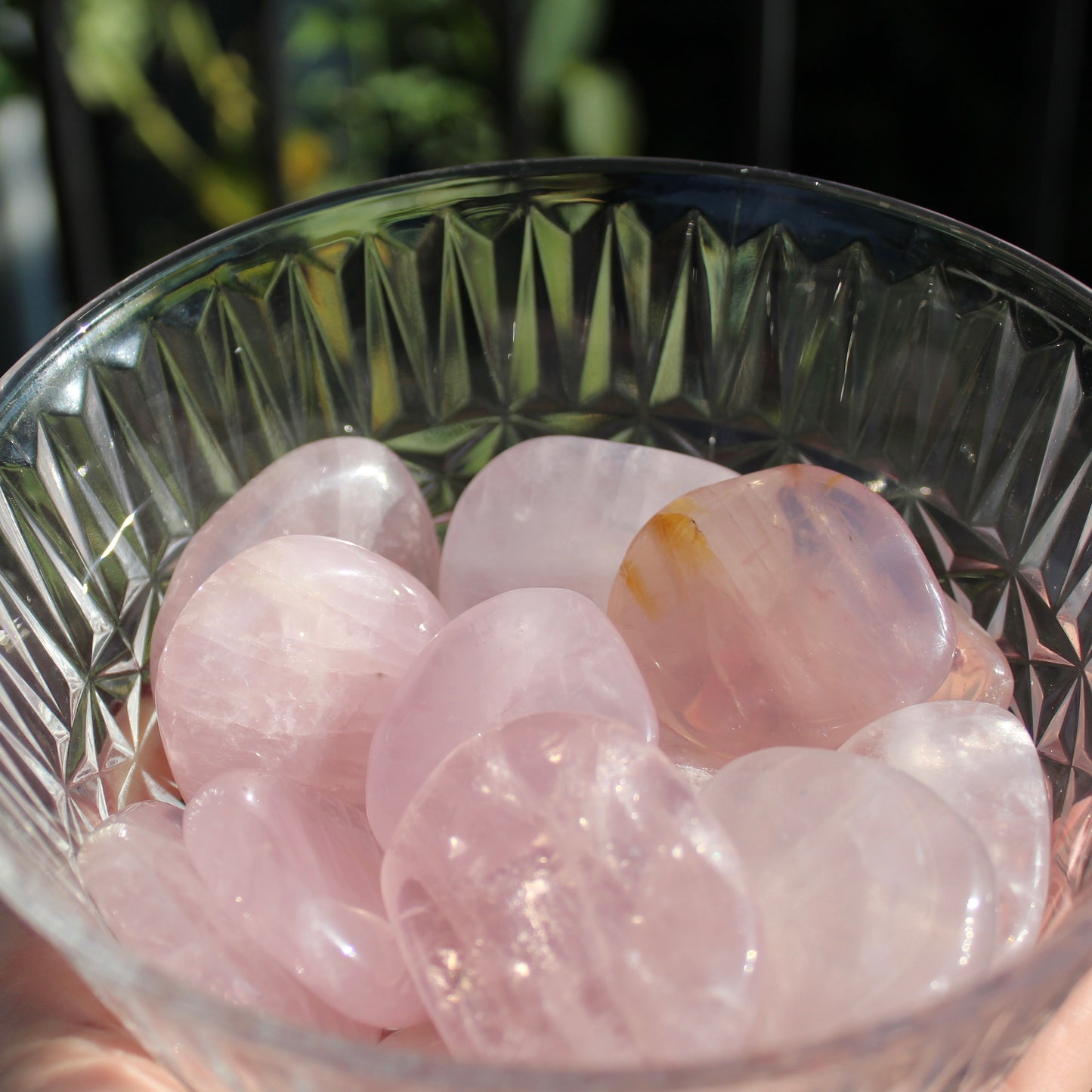 Rose Quartz Palm Stone
