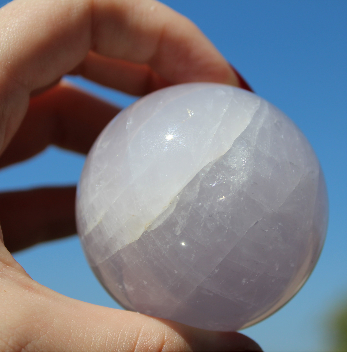Blue Rose Quartz Sphere