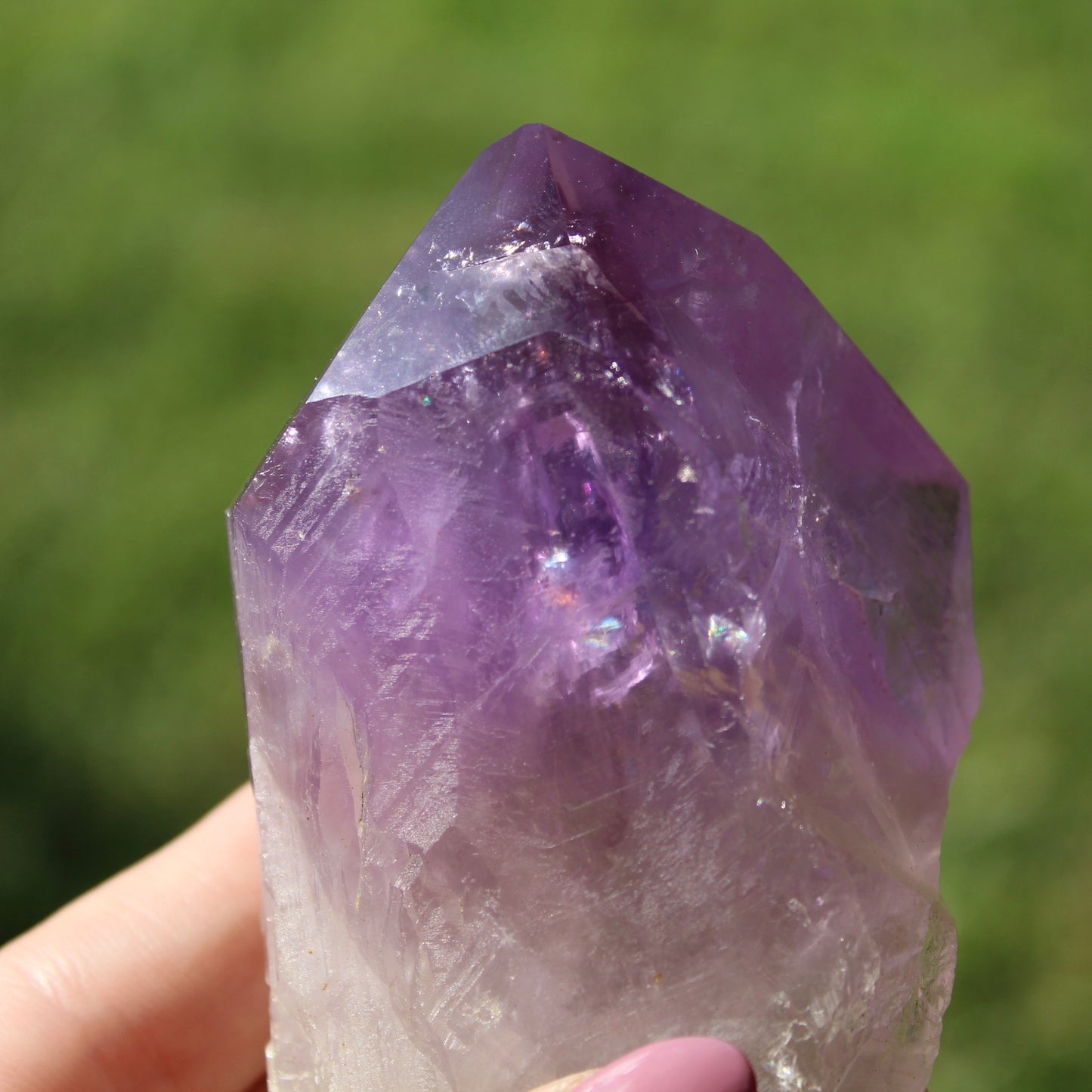 Amethyst Point - partially polished
