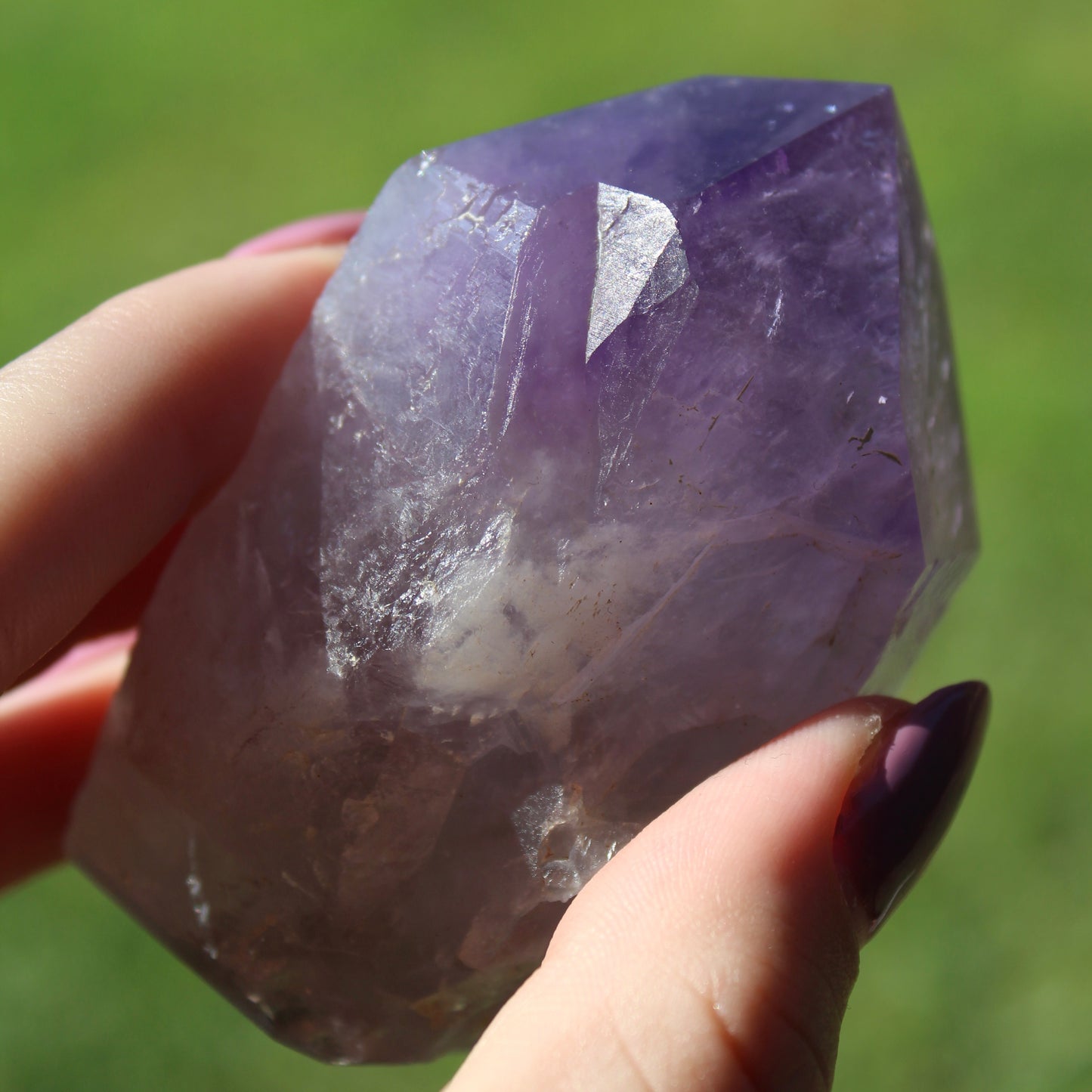Amethyst Point - partially polished