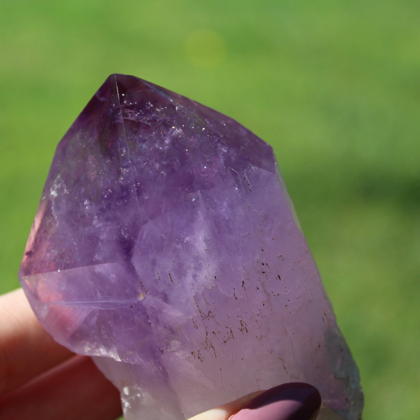 Amethyst Point - partially polished