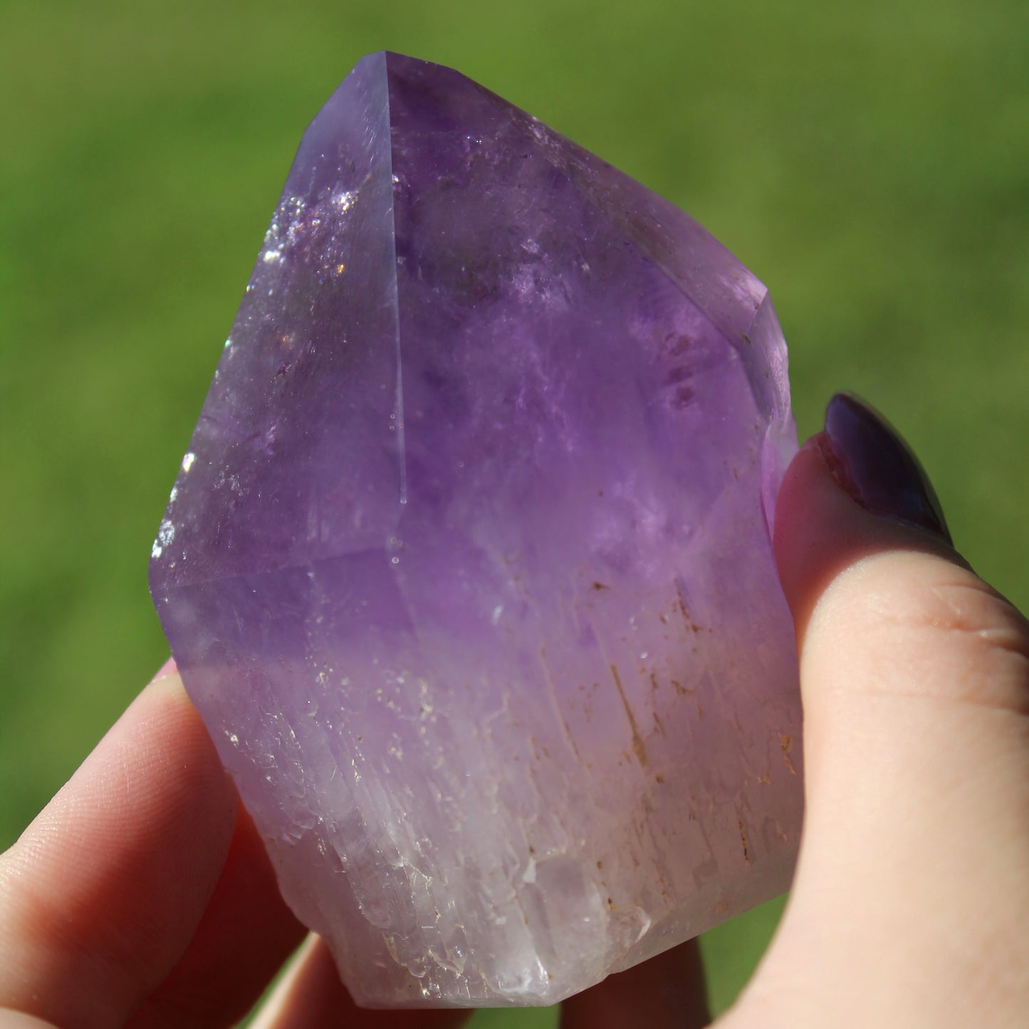 Amethyst Point - partially polished